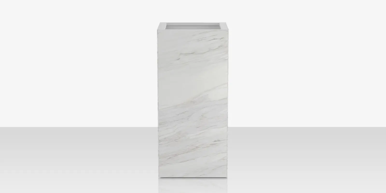 porcelain_planter_24x24x48_calacata_side.webp