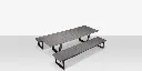 bosca_dining_table_with_bench_gray_high_angle_3.webp