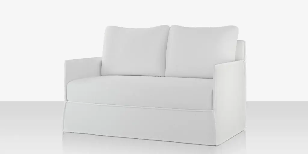 [SF-1041-102-WHT] Luna Loveseat - Improve White