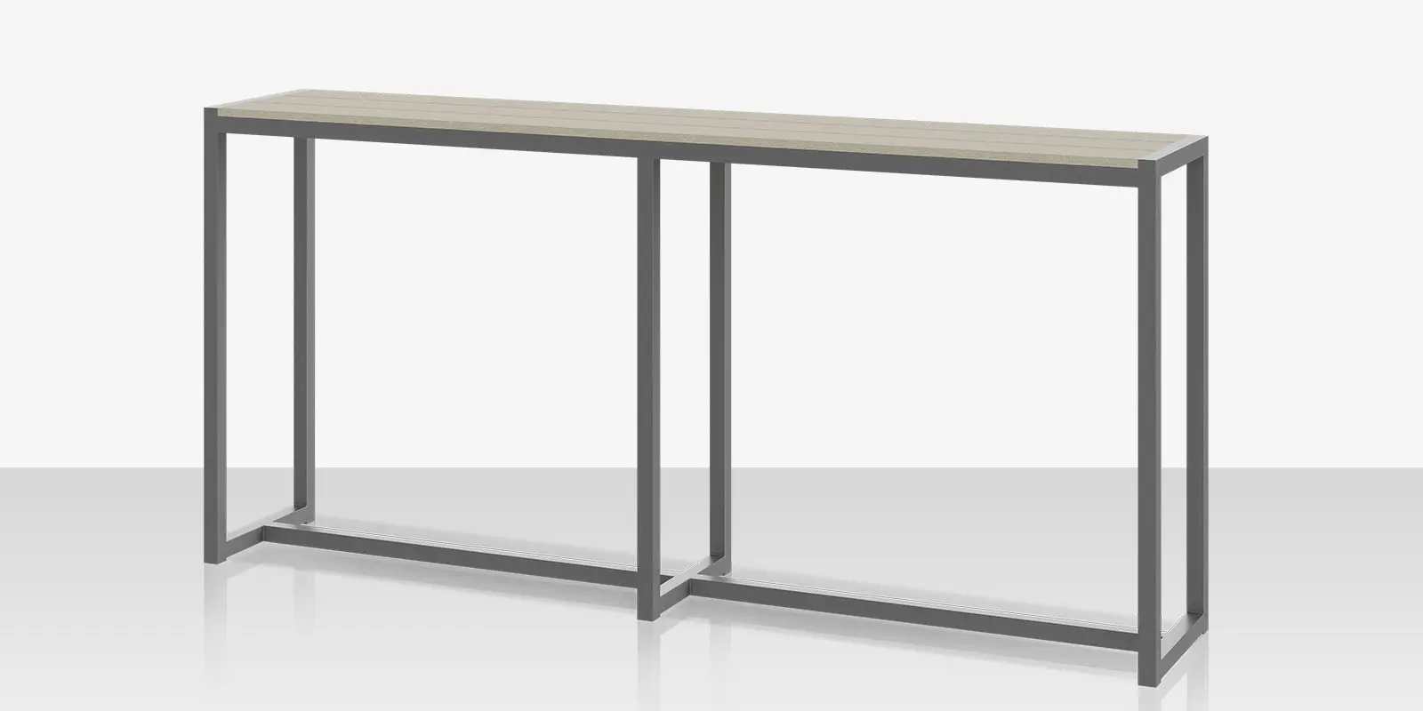 Modera Rectangular Drink Rail - Bar Height