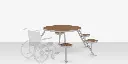 Napa Round Picnic Table - Seats 6 - ADA