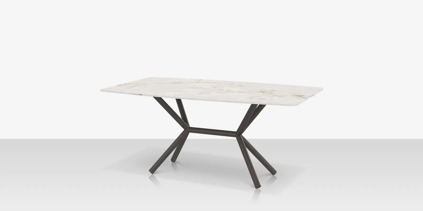 Oliver Emerald Rimless Porcelain Dining Table - Small