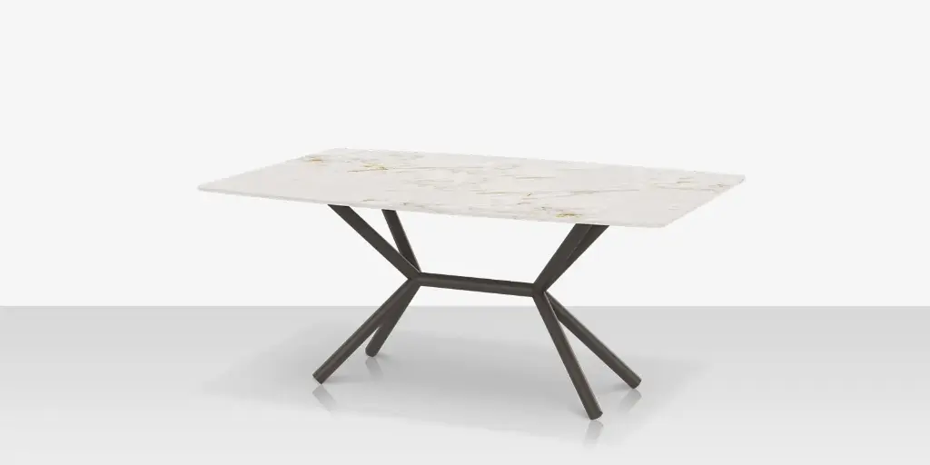 [SF-1039-338] Oliver Emerald Rimless Porcelain Dining Table - Medium