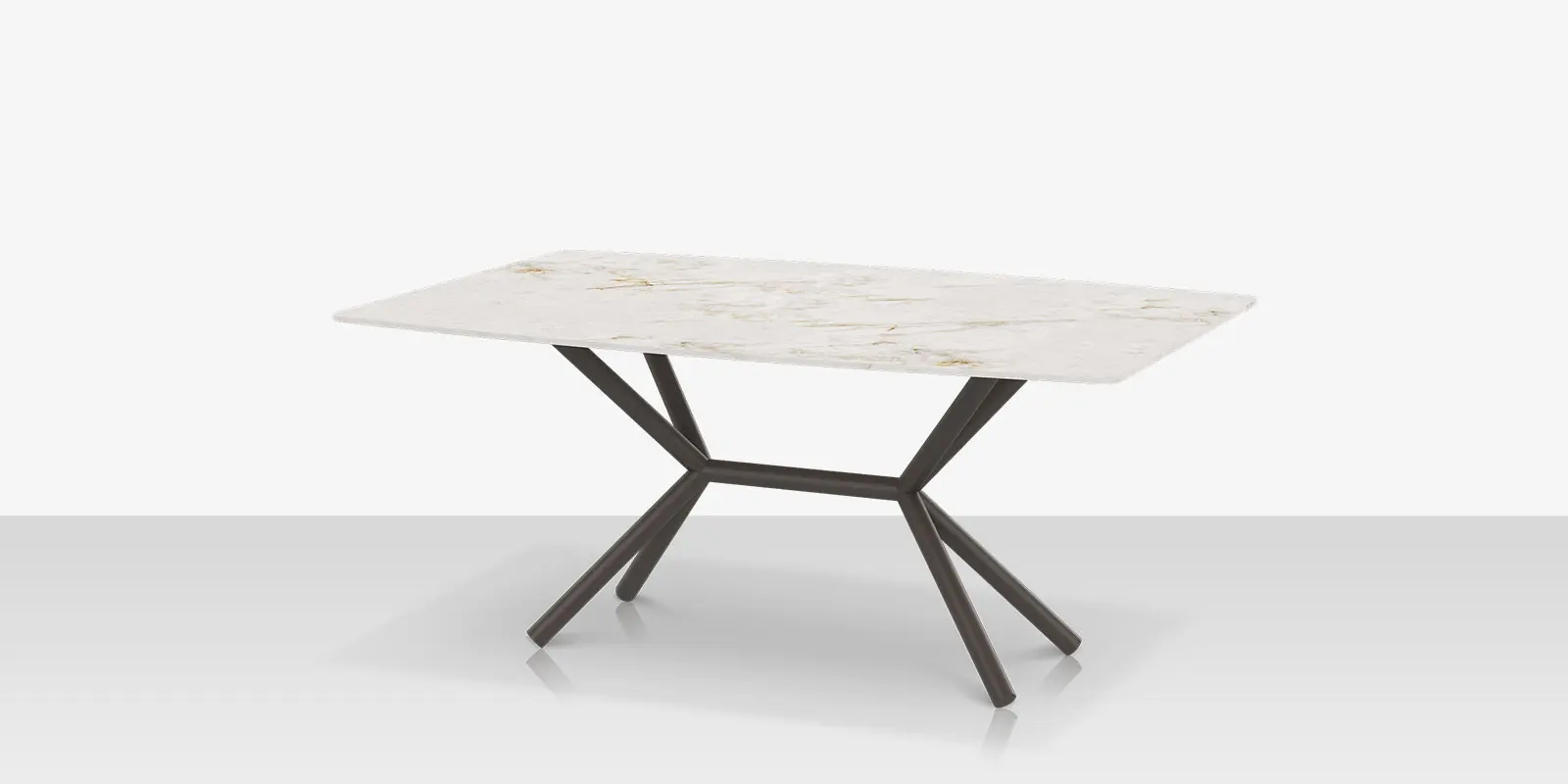 Oliver Emerald Rimless Porcelain Dining Table - Medium
