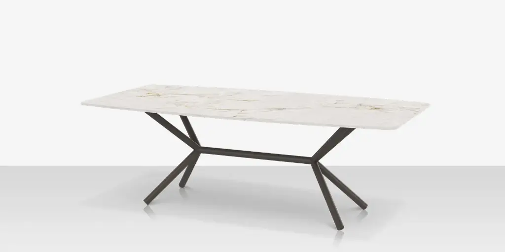 [SF-1039-339] Oliver Emerald Rimless Porcelain Dining Table - Large