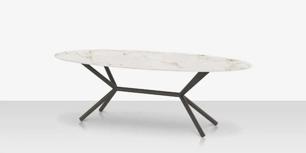 [SF-1039-330] Oliver Oval Rimless Porcelain Dining Table