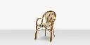 Paris Dining Arm Chair - Cream & Chocolate