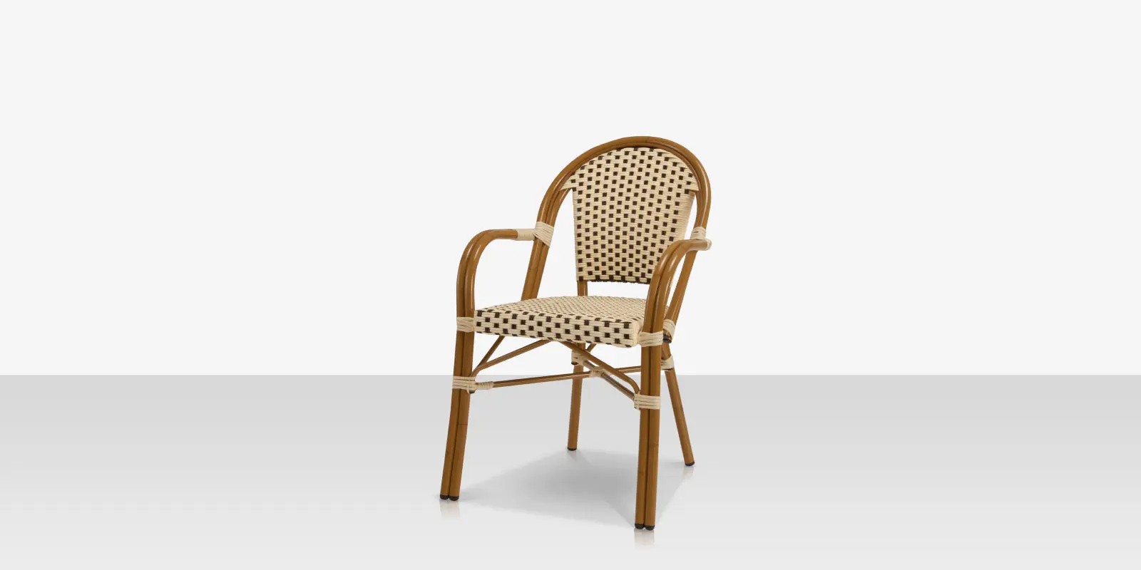 Paris Dining Arm Chair - Cream & Chocolate
