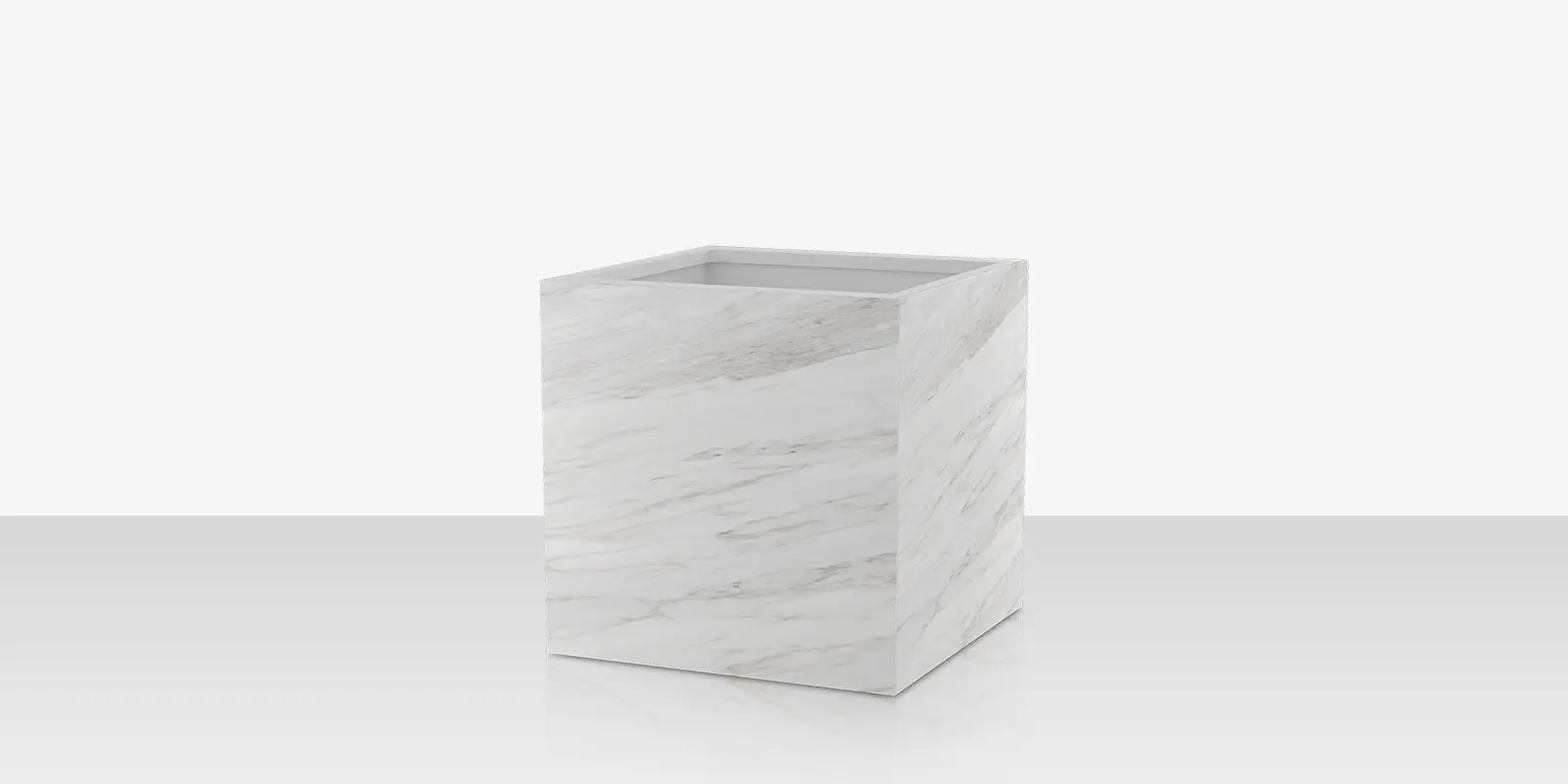 Porcelain Planter - 24" x 24" x 24" - Calacata