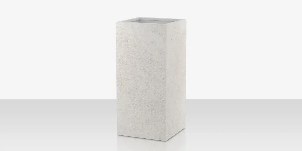 [SF-6003-783-PAB] Porcelain Planter - 24" x 24" x 48" - Arles Blanco