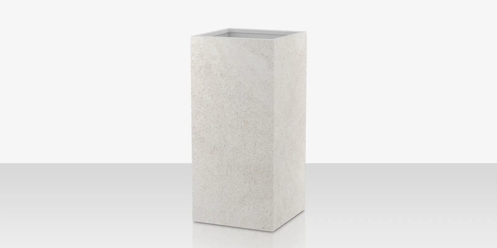 Porcelain Planter - 24" x 24" x 48" - Arles Blanco