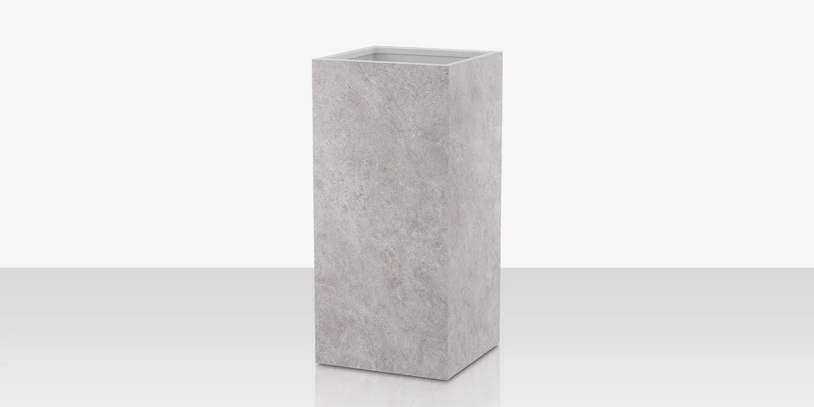 Porcelain Planter - 24" x 24" x 48" - Arles Gris