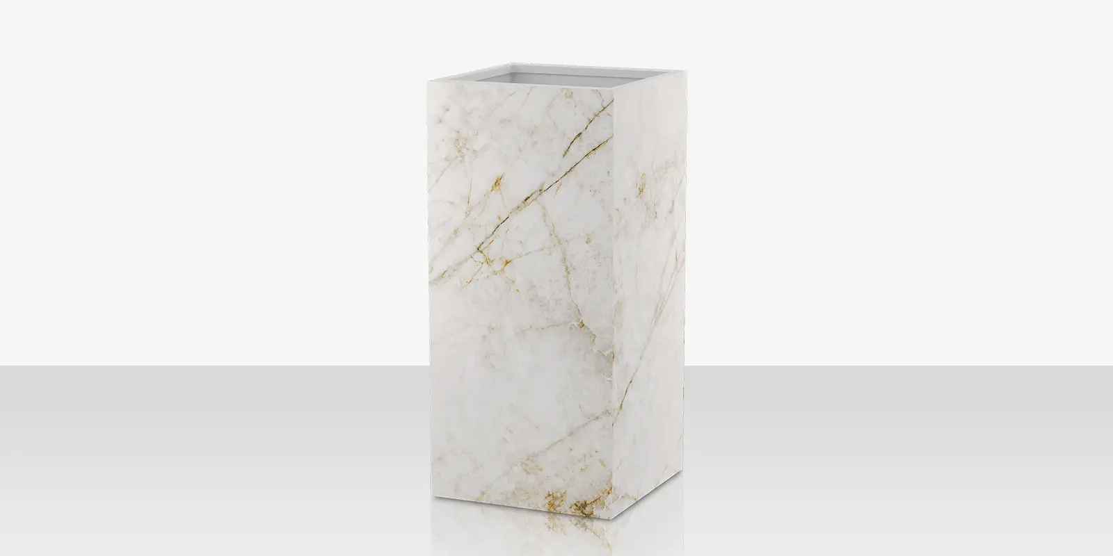 Porcelain Planter - 24" x 24" x 48" - Cuarzo Reno