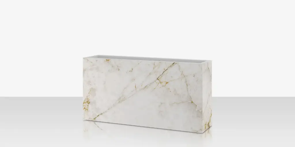 [SF-6003-785-PCR] Porcelain Planter - 48" x 12" x 24" - Cuarzo Reno