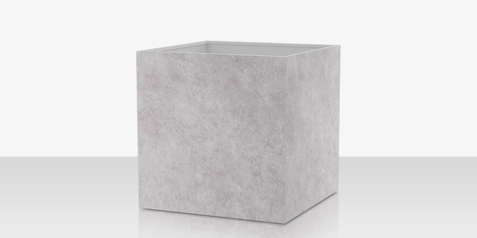 Porcelain Planter - 48" x 48" x 48" - Arles Gris