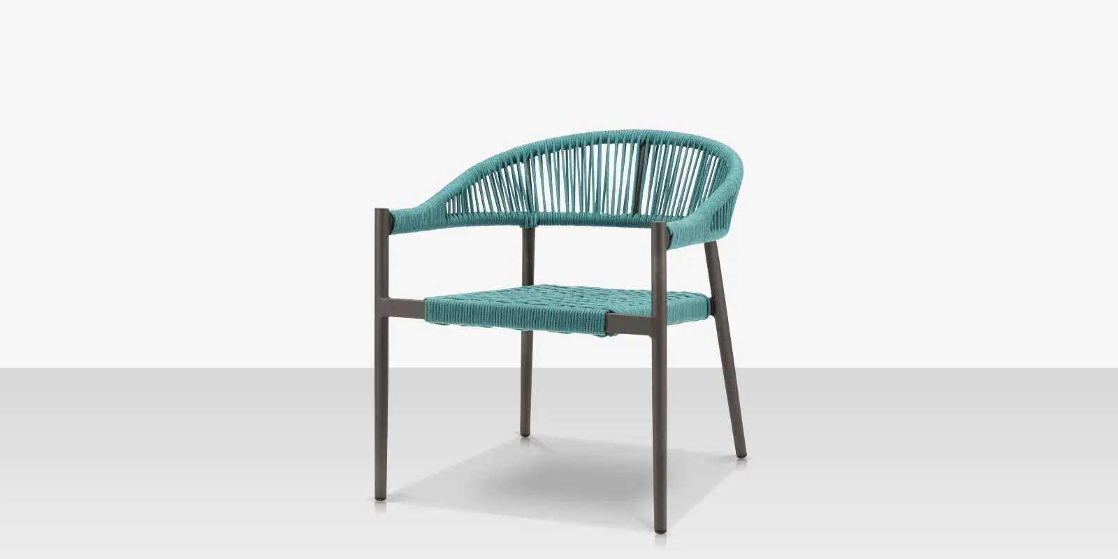 Skye Club Chair Style 1 - Tex Gray Frame / Teal Durarope