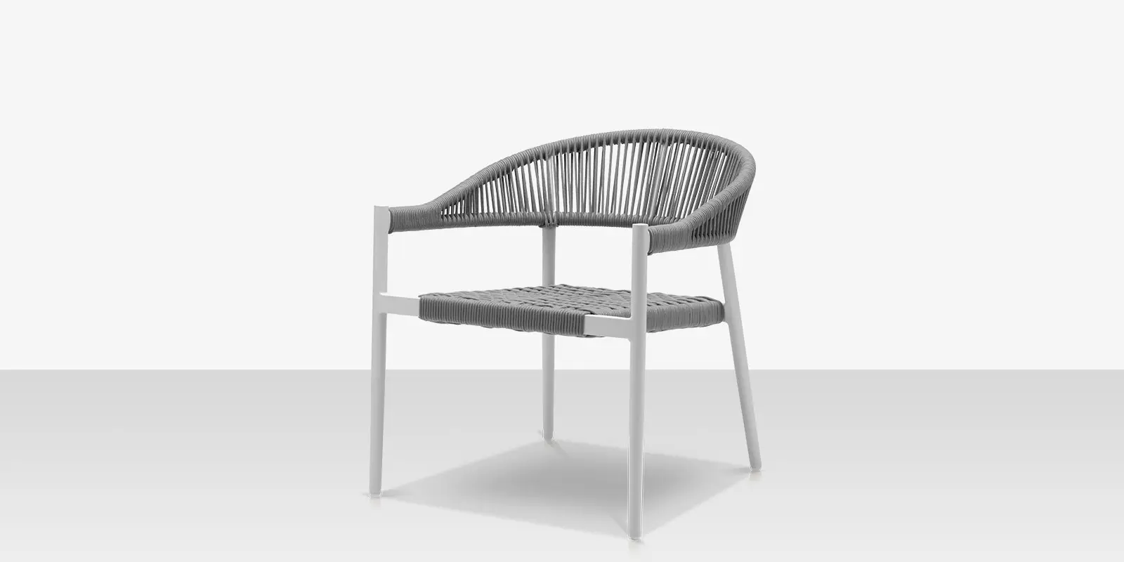 Skye Club Chair Style 1 - Tex White Frame / Gray Durarope