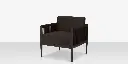 Skye Club Chair - Style 2 - Tex Black Frame / Black Durarope