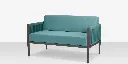 Skye Loveseat - Tex Gray Frame / Teal Durarope