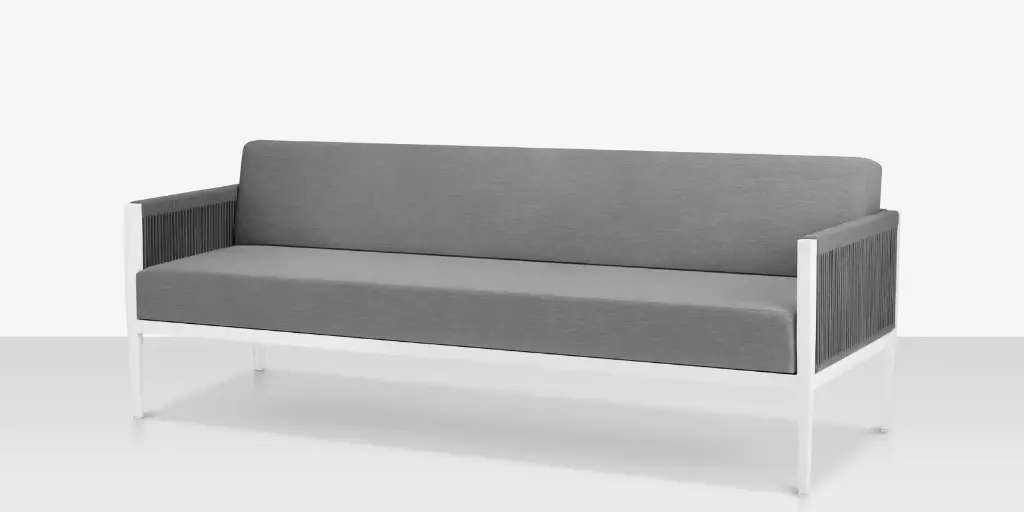 [SF-3303-103-TXW-GRY] Skye Sofa - Tex White Frame / Gray Durarope