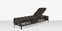 Skye Armless Chaise - Tex Black Frame / Black Durarope