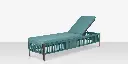 Skye Armless Chaise - Tex Gray Frame / Teal Durarope