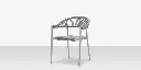 Skye Dining Arm Chair - Kessler Silver Frame / Gray Durarope