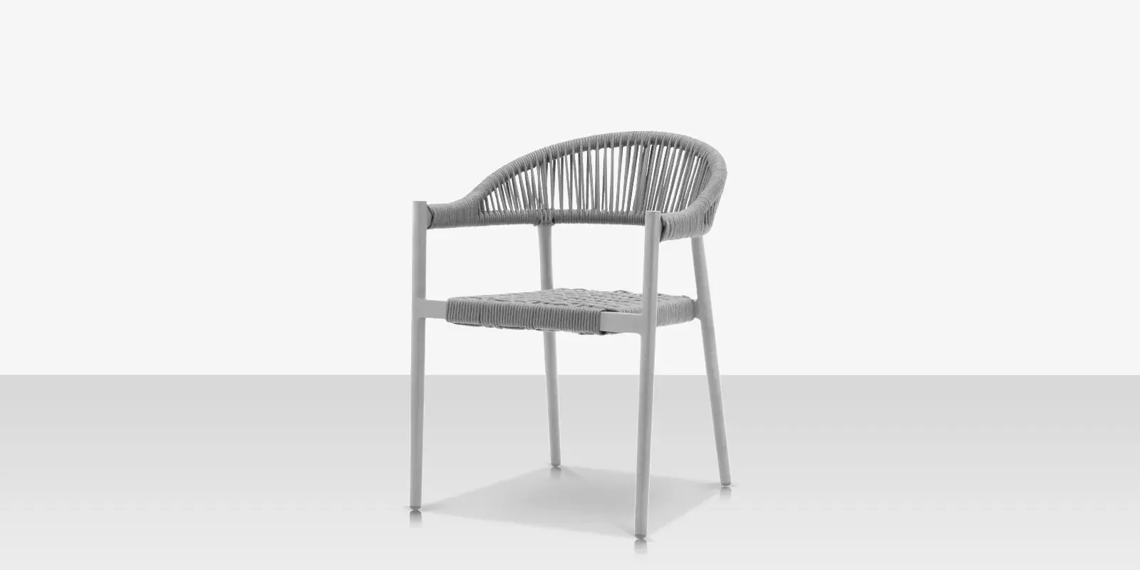 Skye Dining Arm Chair - Kessler Silver Frame / Gray Durarope