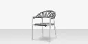 Skye Dining Arm Chair - Tex White Frame / Gray Durarope