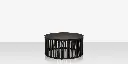 Skye Small Coffee Table (Round) - Tex Black Frame / Black Durarope