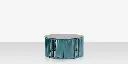 Skye Small Coffee Table (Round) - Tex Gray Frame / Teal Durarope