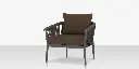 Vines Club Chair - Tex Gray Frame / Brown Rope