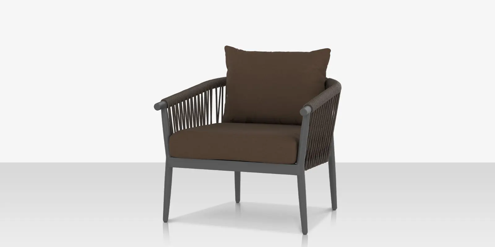 Vines Club Chair - Tex Gray Frame / Brown Rope