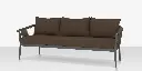 Vines Sofa - Tex Gray Frame / Brown Rope