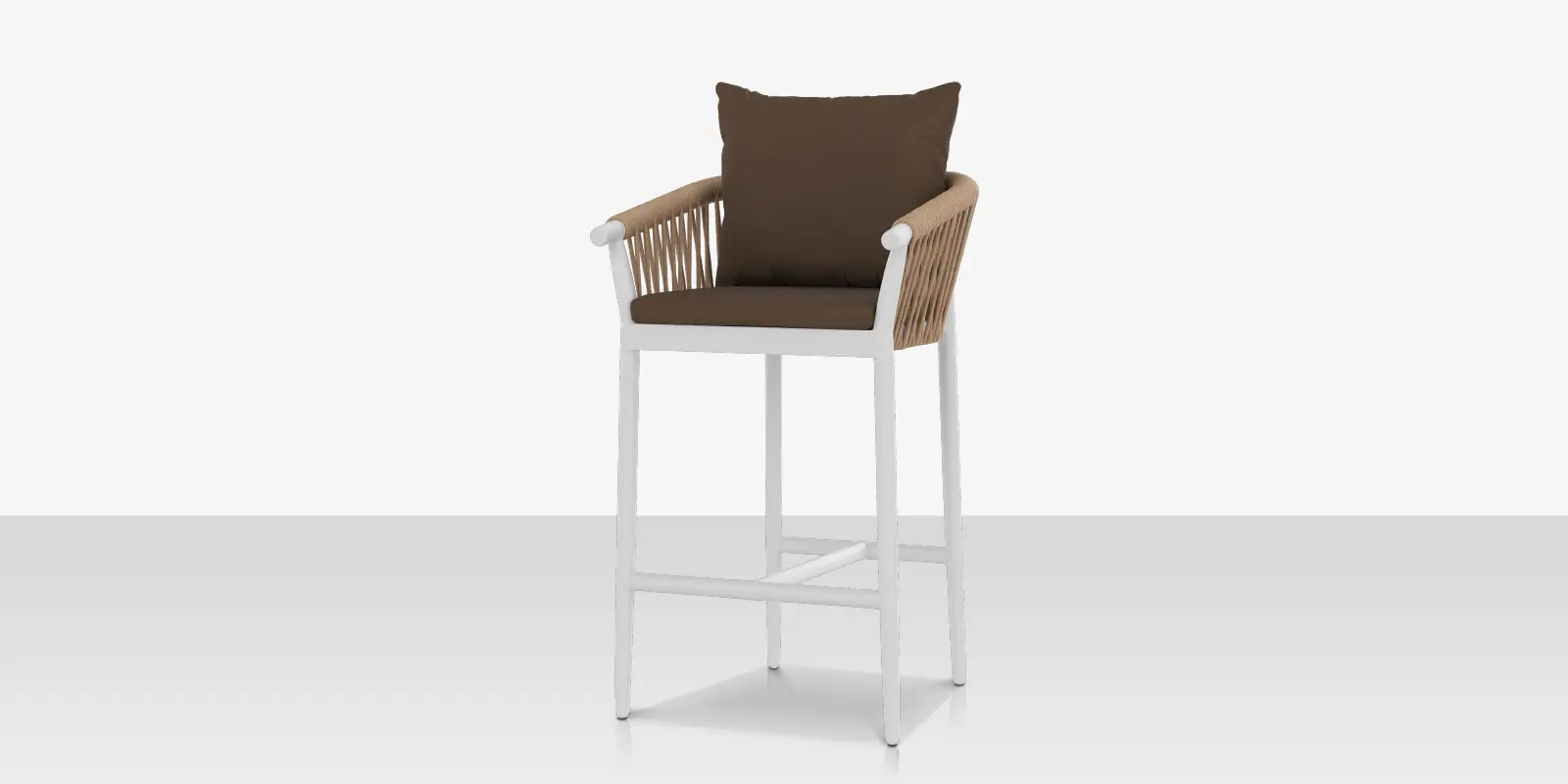 Vines Bar Arm Chair - Tex White Frame / Tan Rope