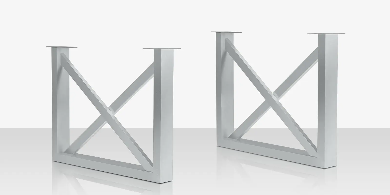 Contemporary Square X Style Dining Table Base