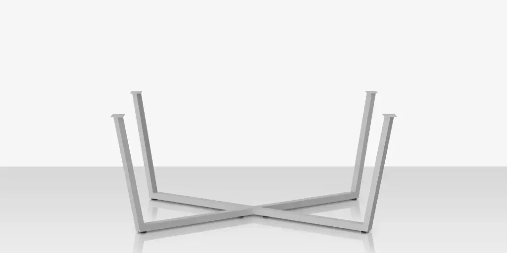 [SF-1030-618-2] Contemporary Flat X 96 Style Dining Table Base