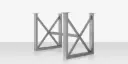 Contemporary Square X Style Bar Table Base