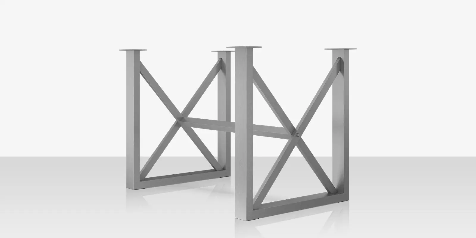 Contemporary Square X Style Bar Table Base