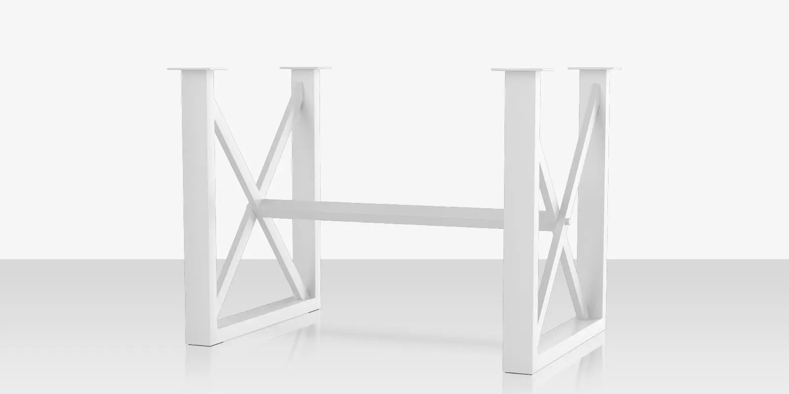Contemporary Square X Style Bar Table Base