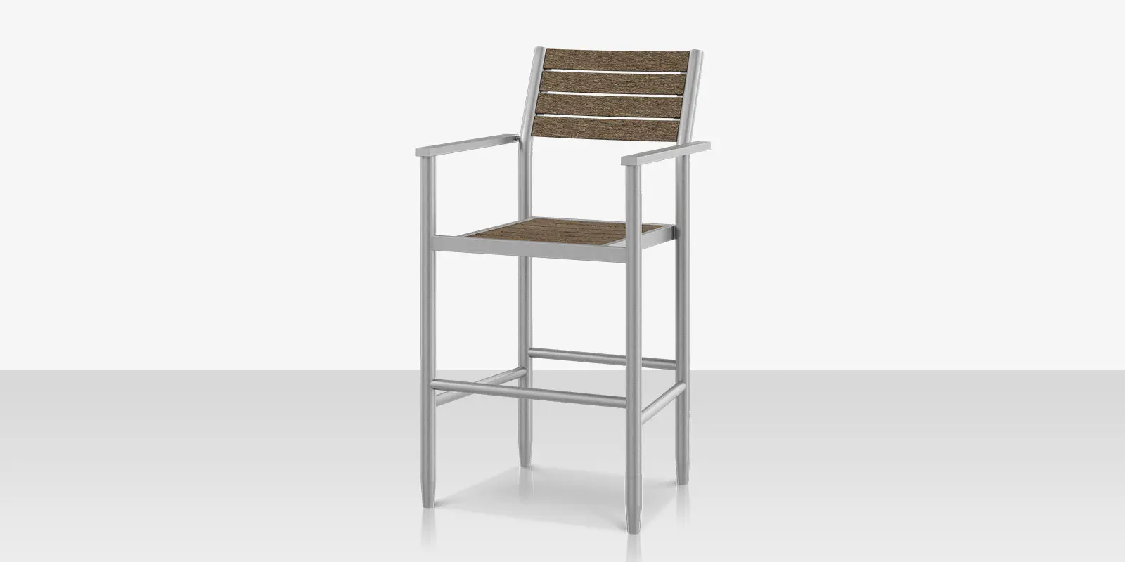 Danish Bar Arm Chair - Slatted