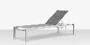 Fusion Armless Chaise - Kessler Silver - Slate Sling