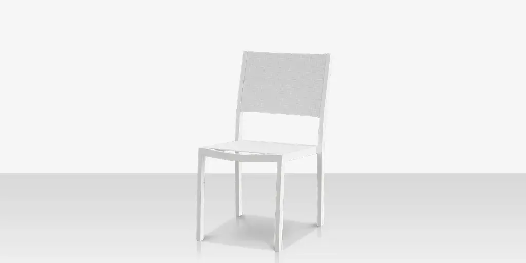 [SF-3001-162-TXW-WHT] Fusion Dining Side Chair - Tex White - White Sling