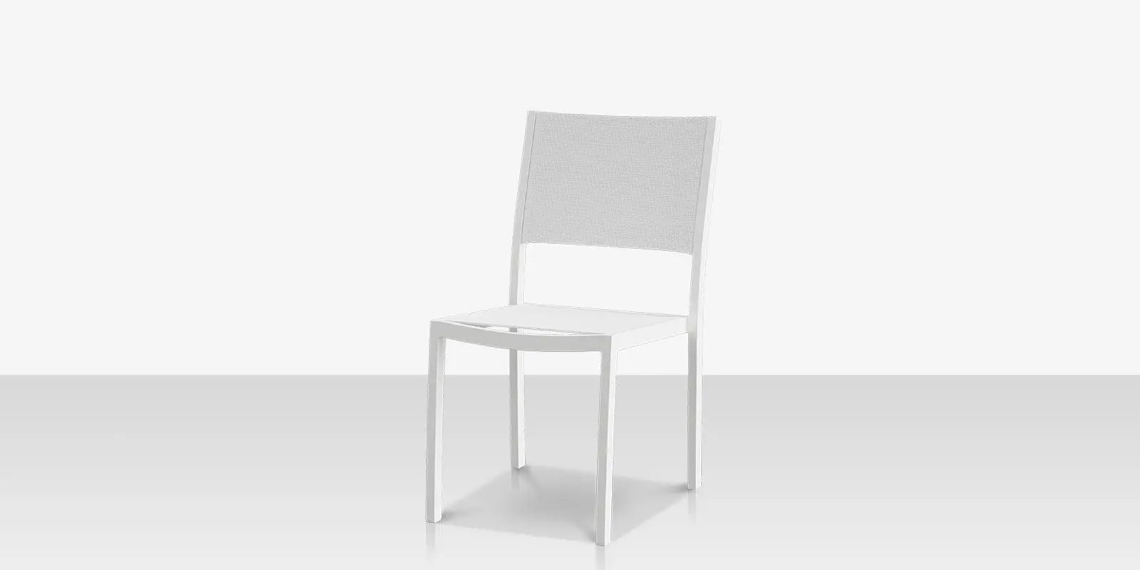 Fusion Dining Side Chair - Tex White - White Sling