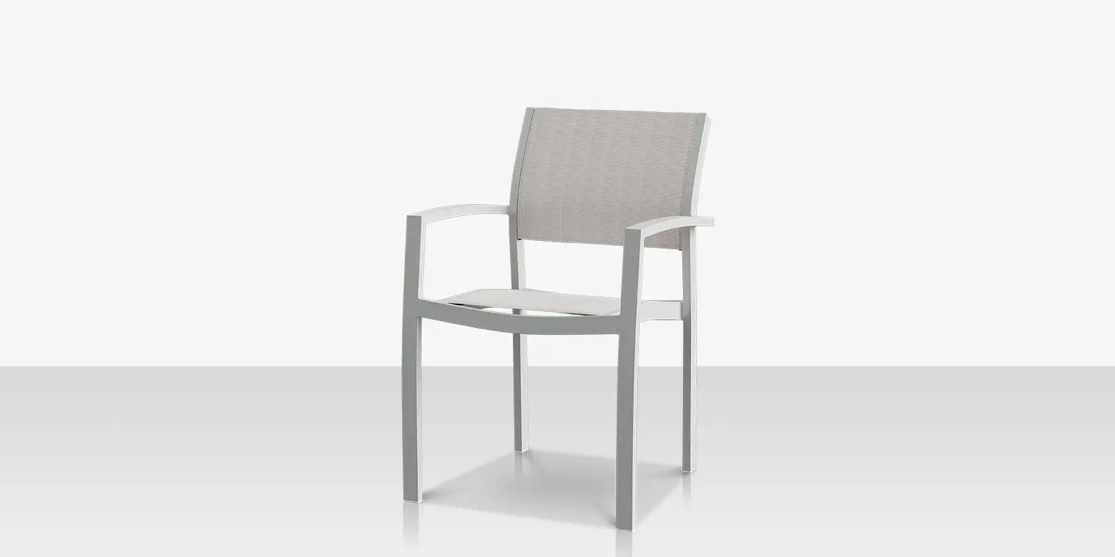 Fusion Dining Arm Chair - Kessler Silver - Cloud Duo Sling