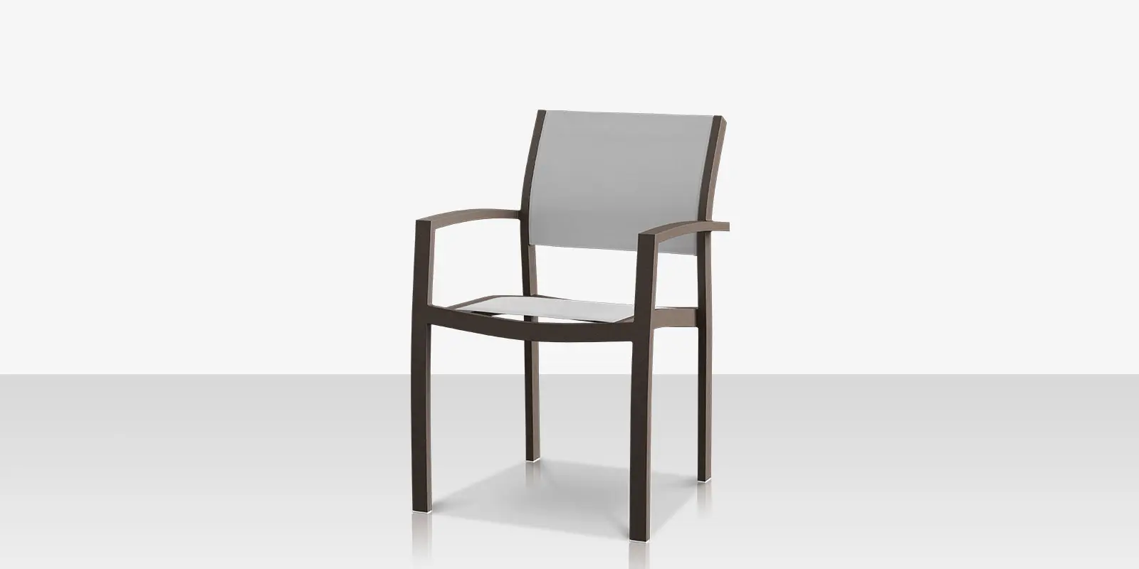 Fusion Dining Arm Chair - Tex Gray- Cloud Gray Sling