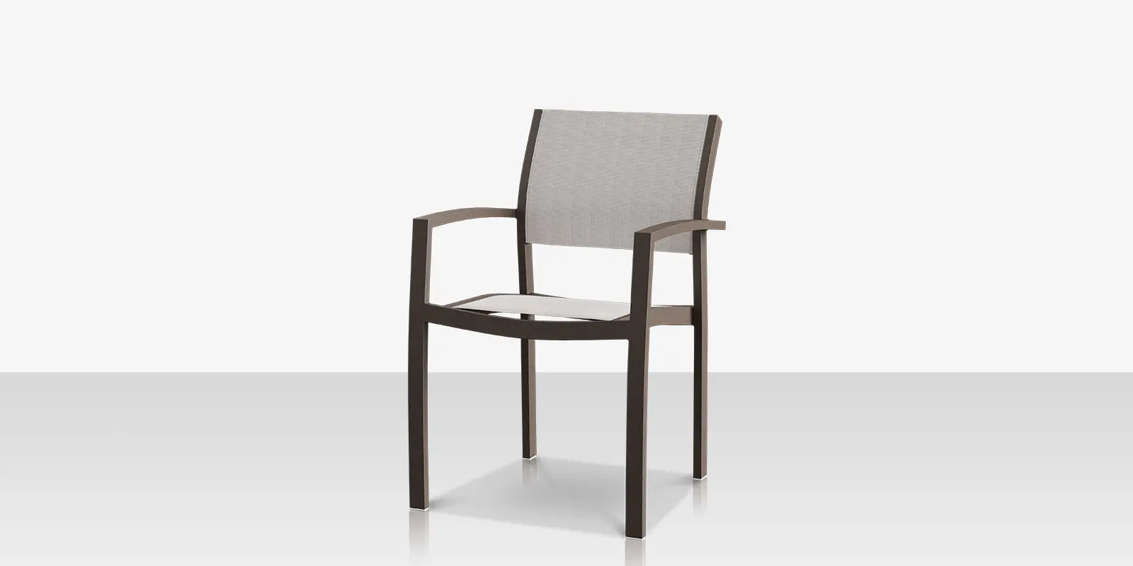 Fusion Dining Arm Chair - Tex Gray - Cloud Duo Sling