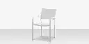 Fusion Dining Arm Chair - Tex White - White Sling