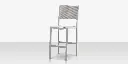 Fusion Bar Side Chair - Kessler Silver - Cloud Duo Sling