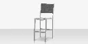 Fusion Bar Side Chair - Kessler Silver - Slate Sling